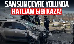 Samsun çevre yolunda katliam gibi kaza!