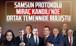 Samsun protokolünden Miraç Kandili mesajları