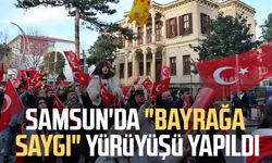 Samsun'da "Bayrağa Saygı" yürüyüşü yapıldı