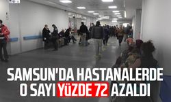 Samsun'da hastanalerde o sayı yüzde 72 azaldı
