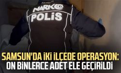 Samsun'da iki ilçede operasyon: 36 bin adet ele geçirildi