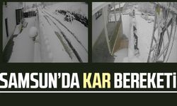 Samsun'da kar: Büyükoyumca Mahallesi beyaza büründü