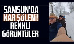 Samsun'da kar şöleni! Renkli görüntüler