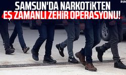 Samsun'da narkotikten eş zamanlı zehir operasyonu!
