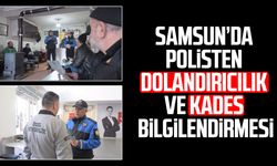 Samsun’da polisten dolandırıcılık ve KADES bilgilendirmesi