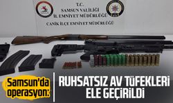 Samsun'da operasyon: Ruhsatsız av tüfekleri ele geçirildi
