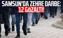 Samsun'da zehre darbe: 12 gözaltı!