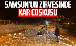 Samsun’un zirvesinde kar coşkusu