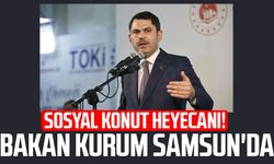 Sosyal konut kura çekimi heyecanı! Bakan Kurum Samsun'da