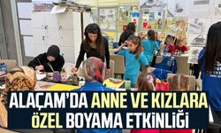 Alaçam’da anne ve kızlara özel boyama etkinliği