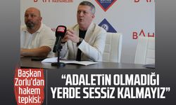 Başkan Zorlu’dan hakem tepkisi: “Adaletin olmadığı yerde sessiz kalmayız”