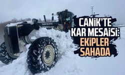 Canik’te kar mesaisi: Ekipler sahada
