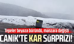 Canik'te kar sürprizi! Tepeler beyaza büründü