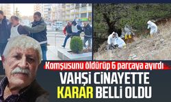 Çorum'da komşusunu öldürüp 6 parçaya ayırdı: Tutuklandı
