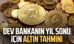 Dev bankanın yıl sonu için altın tahmini