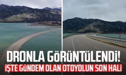 Dronla görüntülendi! İşte gündem olan otoyolun son hali