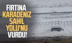 Fırtına Karadeniz Sahil Yolu'nu vurdu!