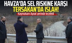 Havza'da sel riskine karşı Tersakan’da ıslah!