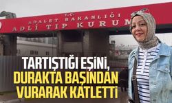 Tartıştığı eşini, durakta başından vurarak öldürdü