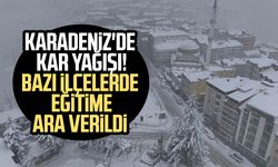 Karadeniz'de kar yağışı! Bazı ilçelerde eğitime ara verildi