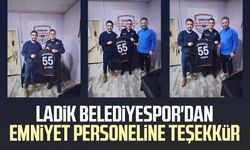 Ladik Belediyespor'dan emniyet personeline teşekkür