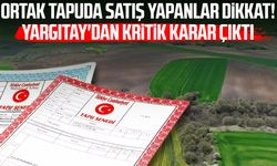 Ortak tapuda satış yapanlar dikkat! Yargıtay'dan kritik karar çıktı