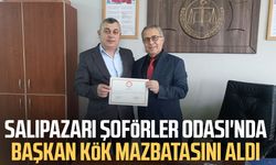 Salıpazarı Şoförler Odası'nda İsa Kök mazbatasını aldı