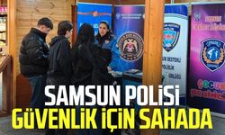 Samsun polisi güvenlik için sahada