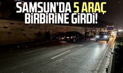 Samsun'da 5 araçlı zincirleme kaza!