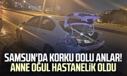 Samsun'da korku dolu anlar! Anne oğul hastanelik oldu