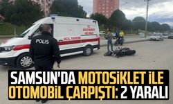 Samsun'da motosiklet ile otomobil çarpıştı: 2 kişi yaralandı