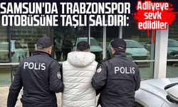 Samsun'da Trabzonspor otobüsüne taşlı saldırı: Adliyeye sevk edildiler