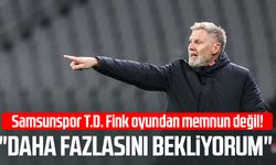 Samsunspor'da Thorsten Fink: "Daha fazlasını bekliyorum"