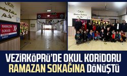 Vezirköprü’de okul koridoru Ramazan sokağına dönüştü