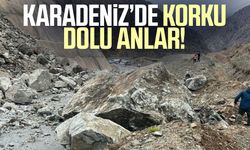 Artvin-Şavşat kara yolunda korku dolu anlar!