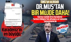 Dr. Mehmet Muş'tan bir müjde daha! Karma statülü Orta Karadeniz Serbest Bölgesi'yle ilgili yeni gelişme