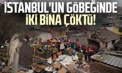 İstanbul'un göbeğinde iki bina çöktü!
