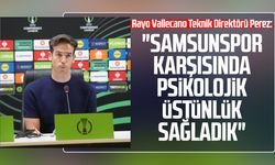 Rayo Vallecano T.D. Inigo Perez: "Samsunspor karşısında psikolojik üstünlük sağladık"