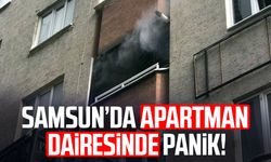 Samsun’da apartman dairesinde panik! Bulaşık makinesi alev aldı