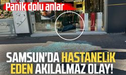 Samsun'da cam kapıyı fark etmedi! Bir anda yere yığıldı