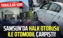 Samsun’da halk otobüsü ile otomobil çarpıştı!  9 yaralı