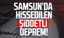 Samsun'da hissedilen şiddetli deprem!