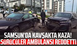 Samsun’da kavşakta kaza! Sürücüler ambulansı reddetti