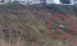 Samsun'da kaza: Otomobil 10 metre aşağı uçtu