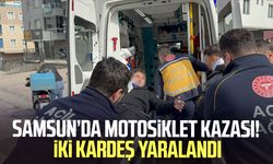 Samsun’da motosiklet kazası! İki kardeş yaralandı