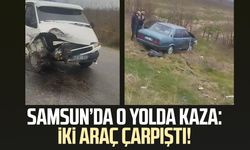 Samsun’da o yolda kaza: İki araç çarpıştı!