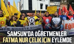 Samsun'da öğretmenler, Fatma Nur Çelik için eylemde