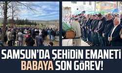 Samsun'da şehit Hüseyin Kaşka’nın babası Ali Kaşka son yolculuğuna uğurlandı!