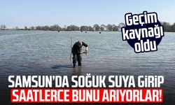 Samsun’da soğuk suya girip saatlerce bunu arıyorlar! Geçim kaynağı oldu