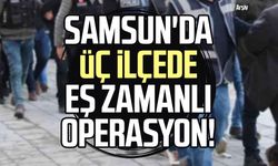 Samsun'da üç ilçede eş zamanlı operasyon!